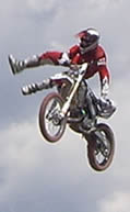 Motorcyle stunt jump